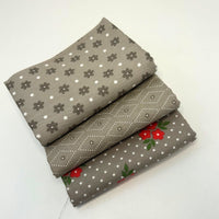 PRESALE Poinsettia and Pear Custom Fat Quarter Bundle Stone by Sherri & Chelsi for Moda Fabrics | 3 FQs | Curated Bundle