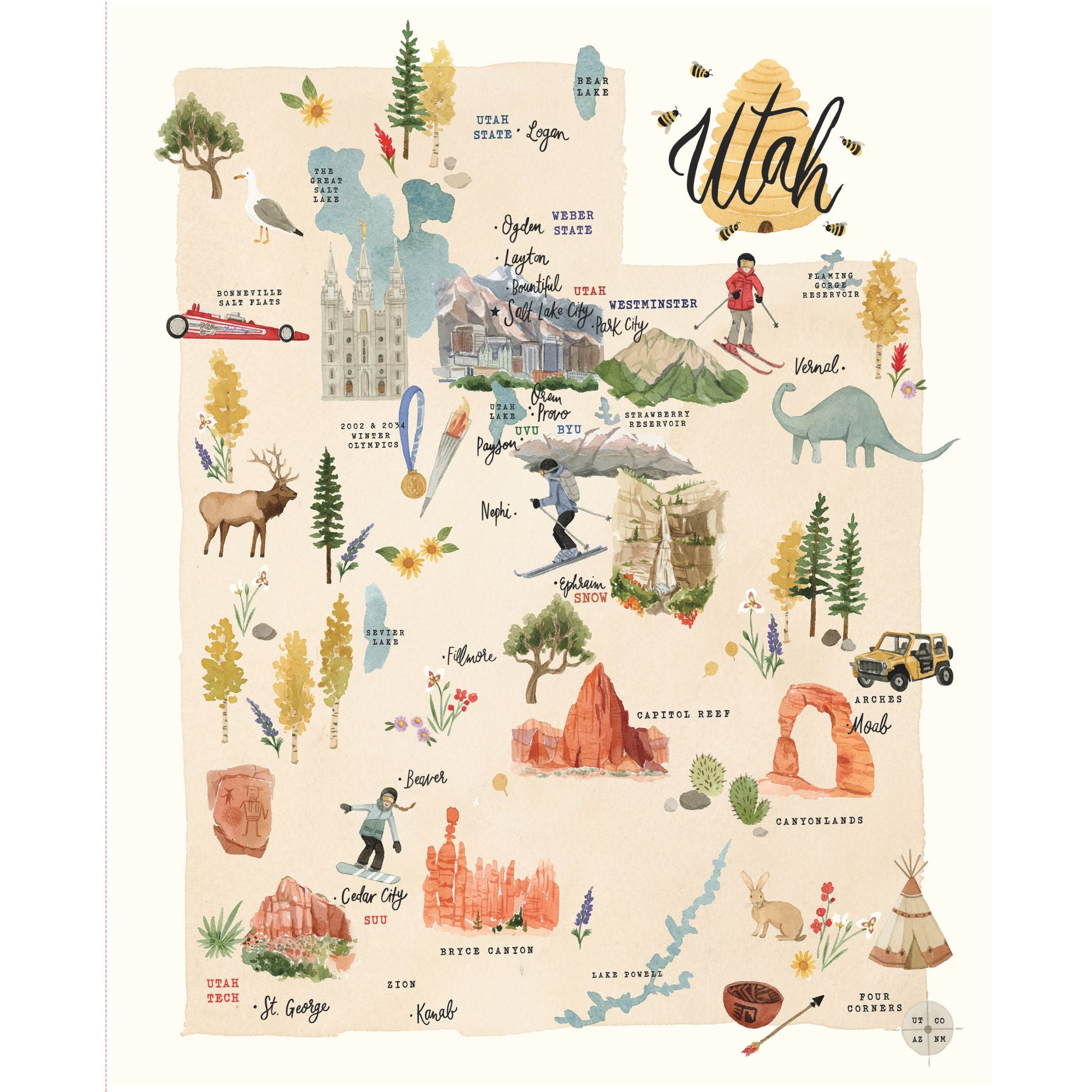 PRESALE Utah Panel by Kelsey Carlson for Riley Blake Designs | Panel Size 35 1/2" x 43 1/2" | PD17025-PANEL