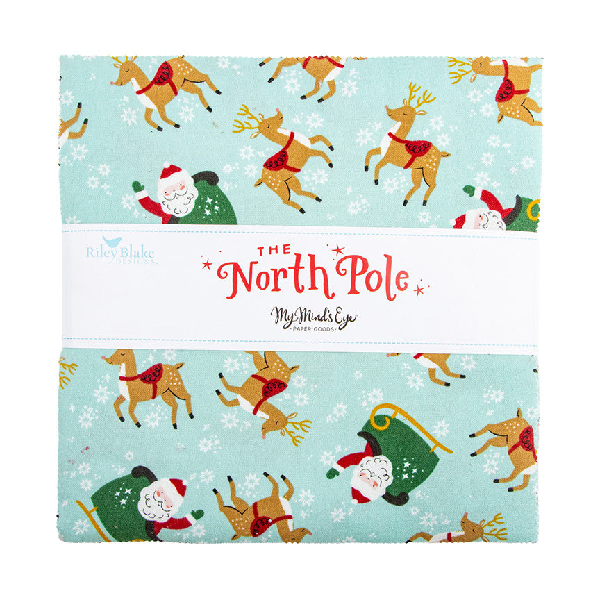 The North Pole Flannel 10" Stacker by My Mind's Eye for Riley Blake Designs | 10-17750-42