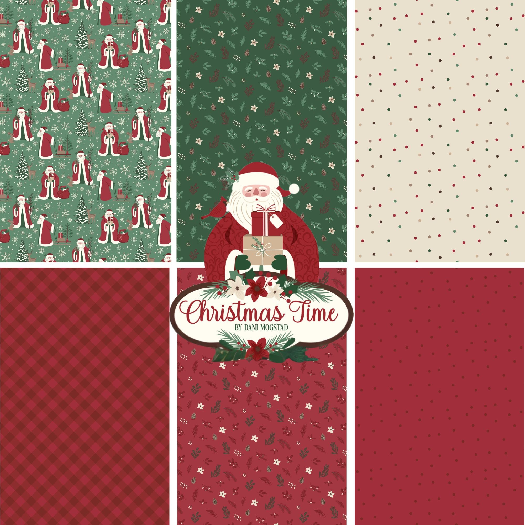 PRESALE Christmas Time Custom Fat Quarter Bundle by Dani Mogstad for Riley Blake Designs | 6 FQs | Curated Bundle