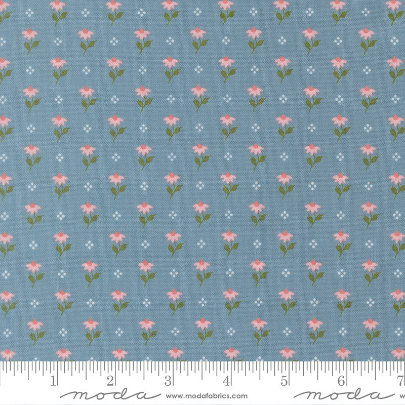 PRESALE Wild Honey Bumbling Posies Sky Yardage by Lella Boutique for Moda Fabrics | 5252 14