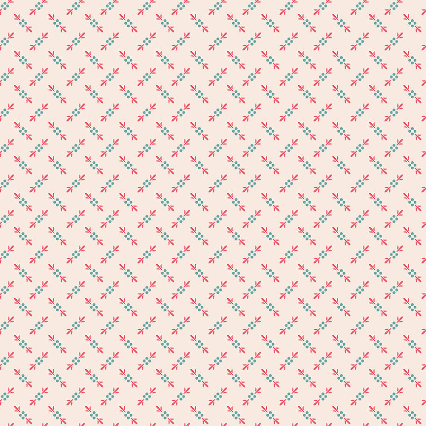 Americana Proud Tea Rose Yardage by Lori Holt of Bee in My Bonnet | 5 Yard Cut | C16099-TEAROSE