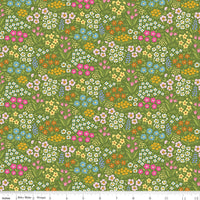 Little Darlin' Floral Fields Green Yardage by the RBD Designers for Riley Blake Designs | C16971-GREEN