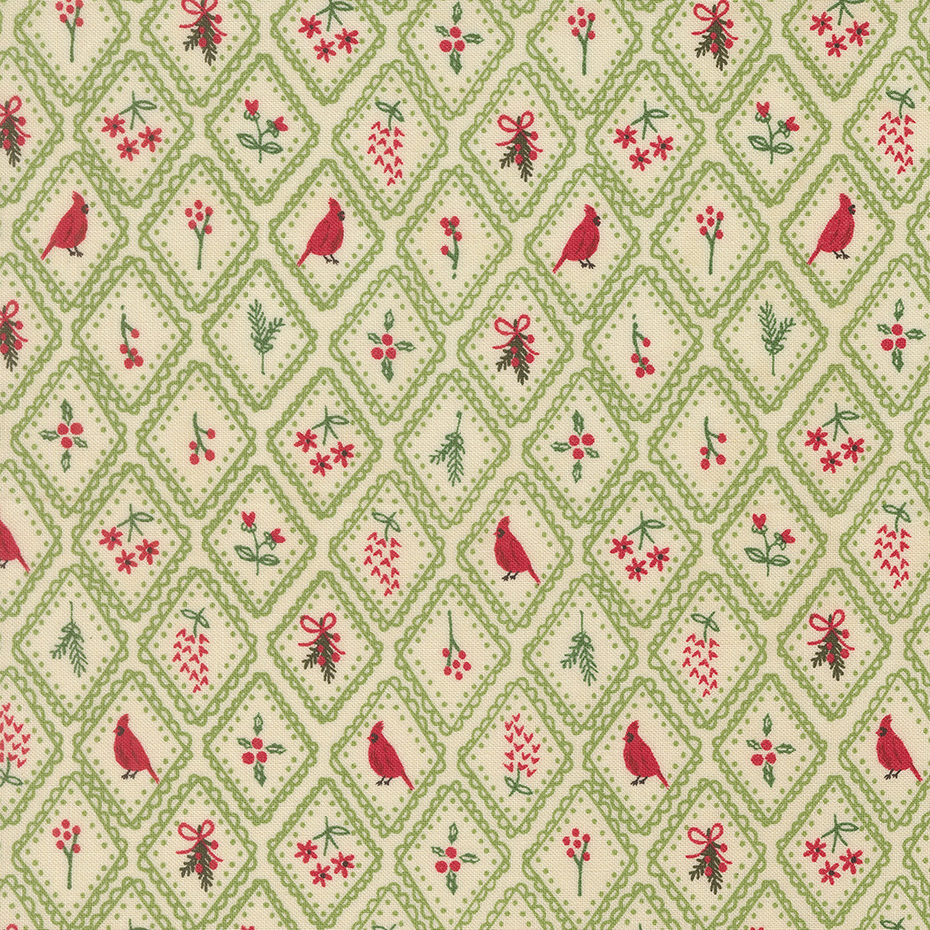 Holiday Cheer Christmas Charm Mistletoe Yardage by Stacy Iest Hsu for Moda Fabrics | 20974 13