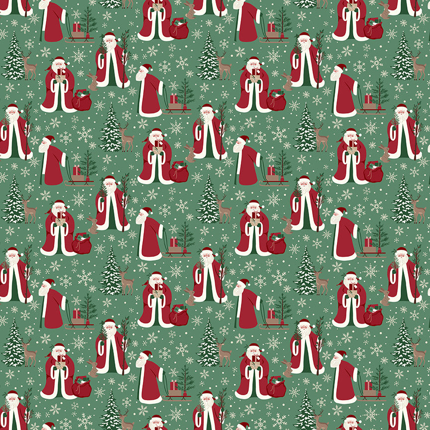 PRESALE Christmas Time Main Green Yardage by Dani Mogstad for Riley Blake Designs | C17820-GREEN