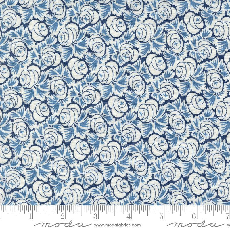 Denim and Daisies Oklahoma Rose Midnight Jeans Yardage by Fig Tree for Moda Fabrics | 35384 18