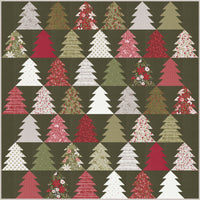PRESALE Fir Tree Lane Custom Quilt Kit With Berry And Pine by Lella Boutique for Moda Fabrics