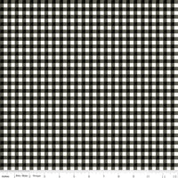 PRESALE Charming Christmas Gingham Black Yardage by Kelsey Carlson for Riley Blake Designs | C16356-BLACK