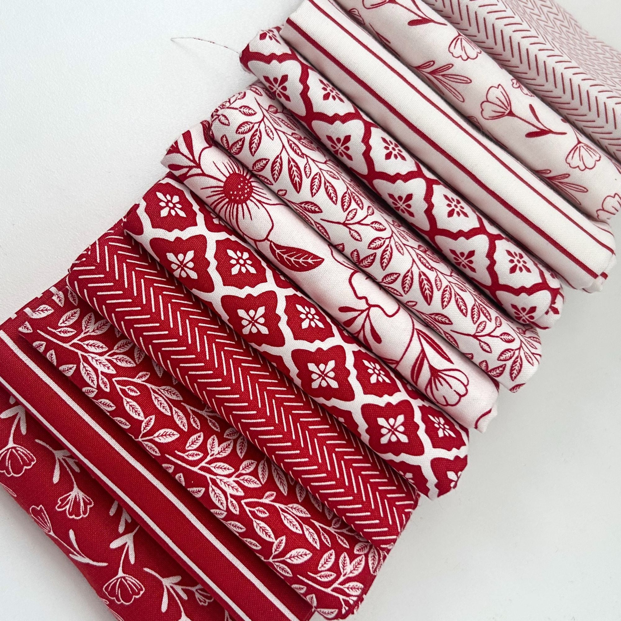 Radiant Ruby Custom Fat Quarter Bundle by Dani Mogstad for Riley Blake Designs | 11 FQs | Curated Bundle