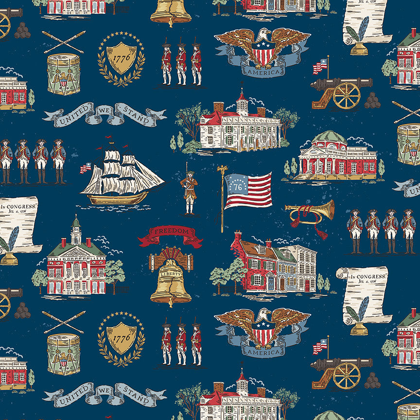 Independence Main Oxford Yardage by the RBD Designers for Riley Blake Designs | C17330-OXFORD | 8" Remnant