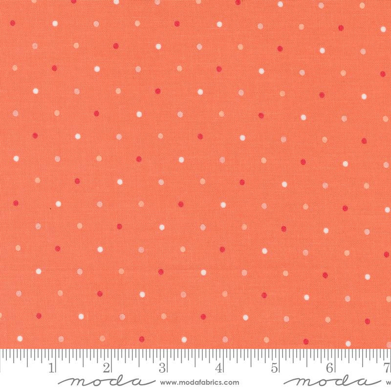 Magic Dot Coral Yardage by Lella Boutique for Moda Fabrics | 5230 11