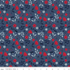 American Beauty Navy Floral Yardage by Dani Mogstad for Riley Blake Designs |C14441 NAVY
