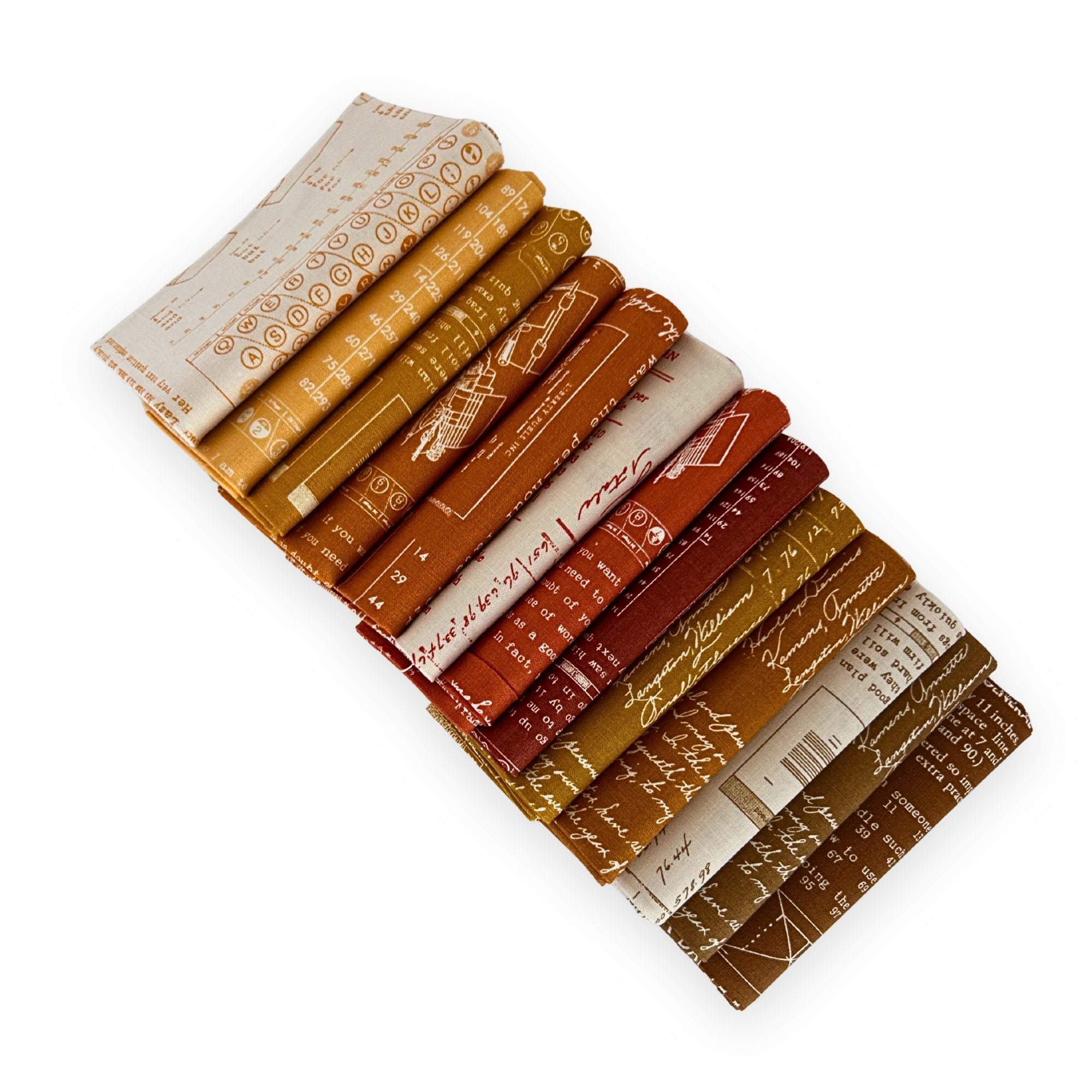 Fall Fabric Bundle Autumn Leaves | TYPE/ography by Lori Holt of Bee in my Bonnet | 13 Pieces | Curated Fat Quarter or Half Yard Bundle