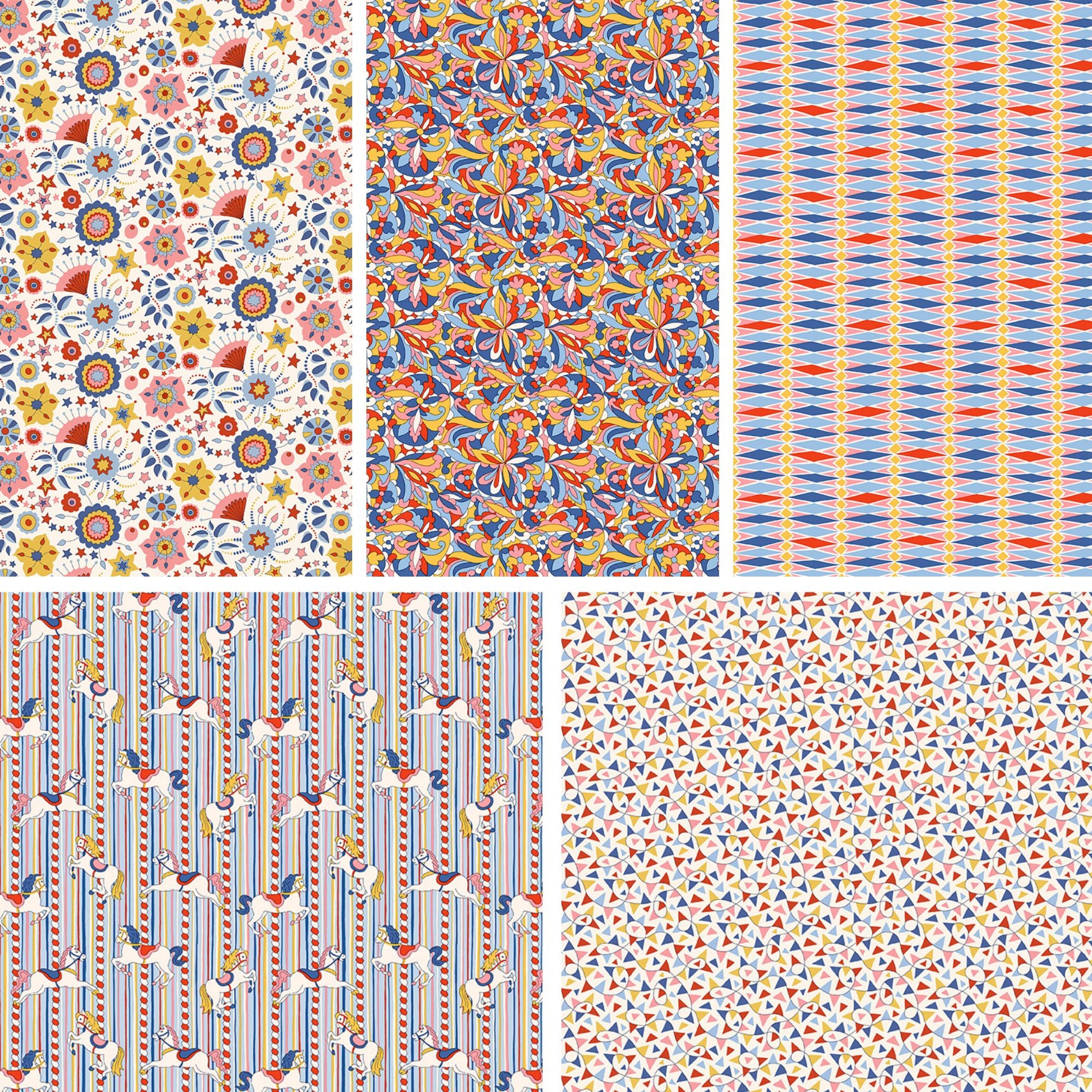 Summer Fair Custom Fat Quarter Bundle by Liberty Fabrics for Riley Blake Designs | 5 FQs | Curated Bundle