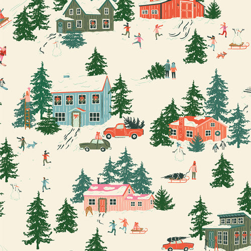 Christmas in the Cabin Day Merry Town Yardage by Art Gallery Fabrics | CCA258900 | Cut Options Available