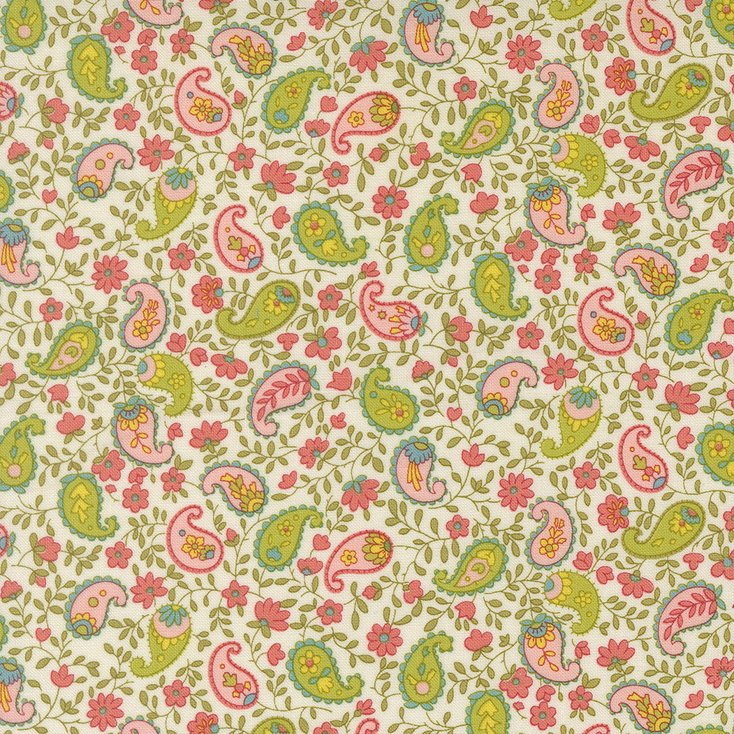 Happy Daze Peaceful Paisley Cloud Yardage by Chloe’s Closet for Moda Fabrics | 33845 11