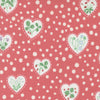 PRESALE Funny Valentine Flower Heart Coral Yardage by Lizzy House for Moda Fabrics | 37144 14