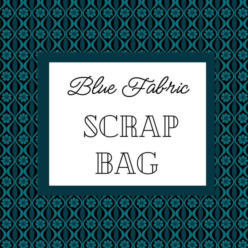 Blue Fabric Scrap Bag - Two Size Options!