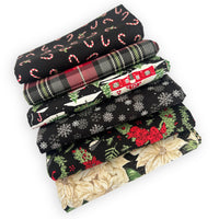 Holiday Cheer Custom Fat Quarter Bundle Midnight by Stacy Iest Hsu for Moda Fabrics | 6 FQs | Curated Bundle