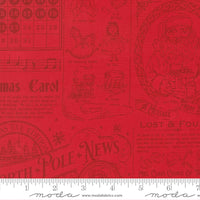 Holiday Cheer North Pole News Poinsettia Yardage by Stacy Iest Hsu for Moda Fabrics | 20970 17