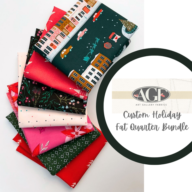 Home for the Holidays Fat Quarter Bundle using Art Gallery Fabrics | Custom Bundle 7 FQs