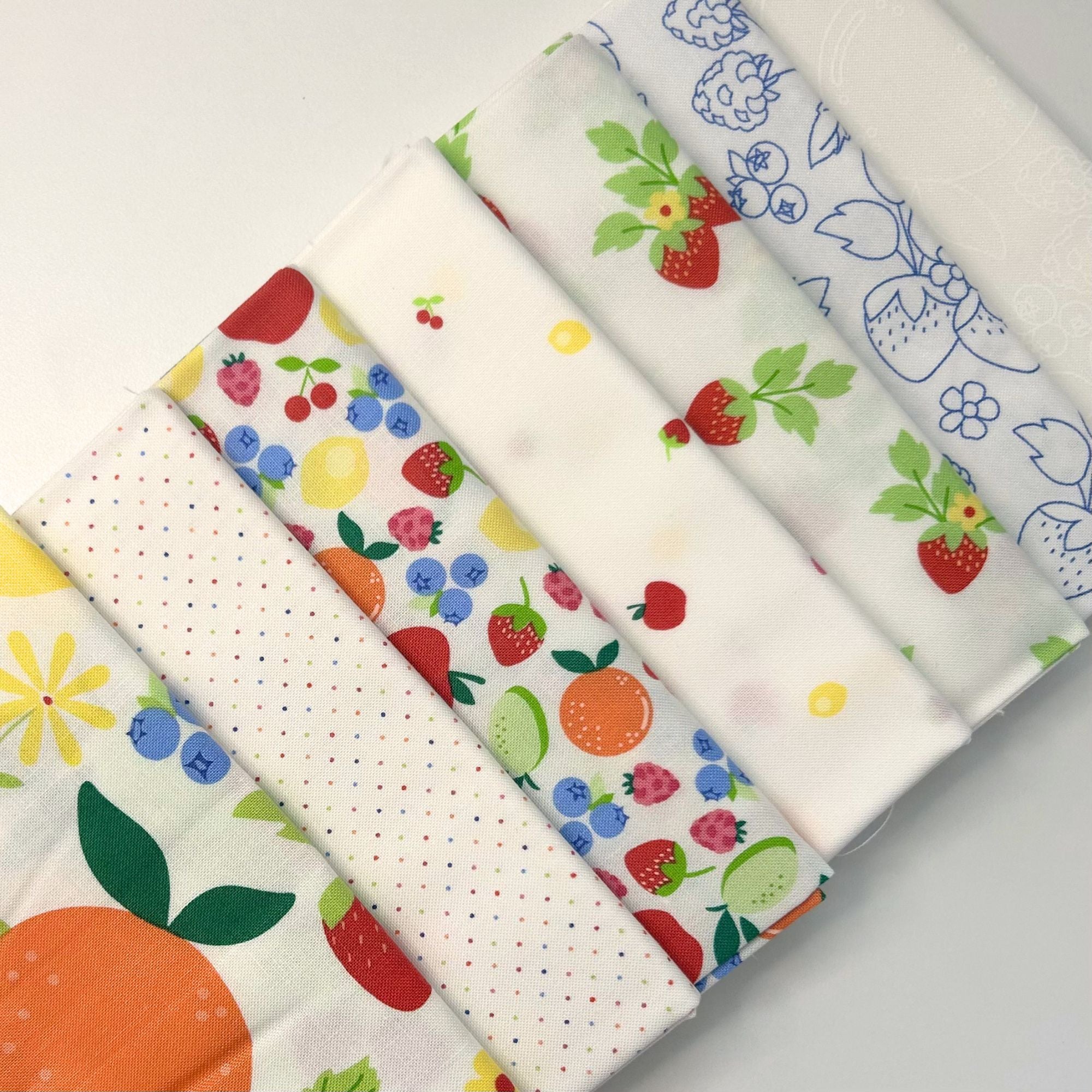 Fruit Salad Custom Fat Quarter Bundle Off White by Corey Yoder for Moda Fabrics | 7 FQs | Curated Bundle