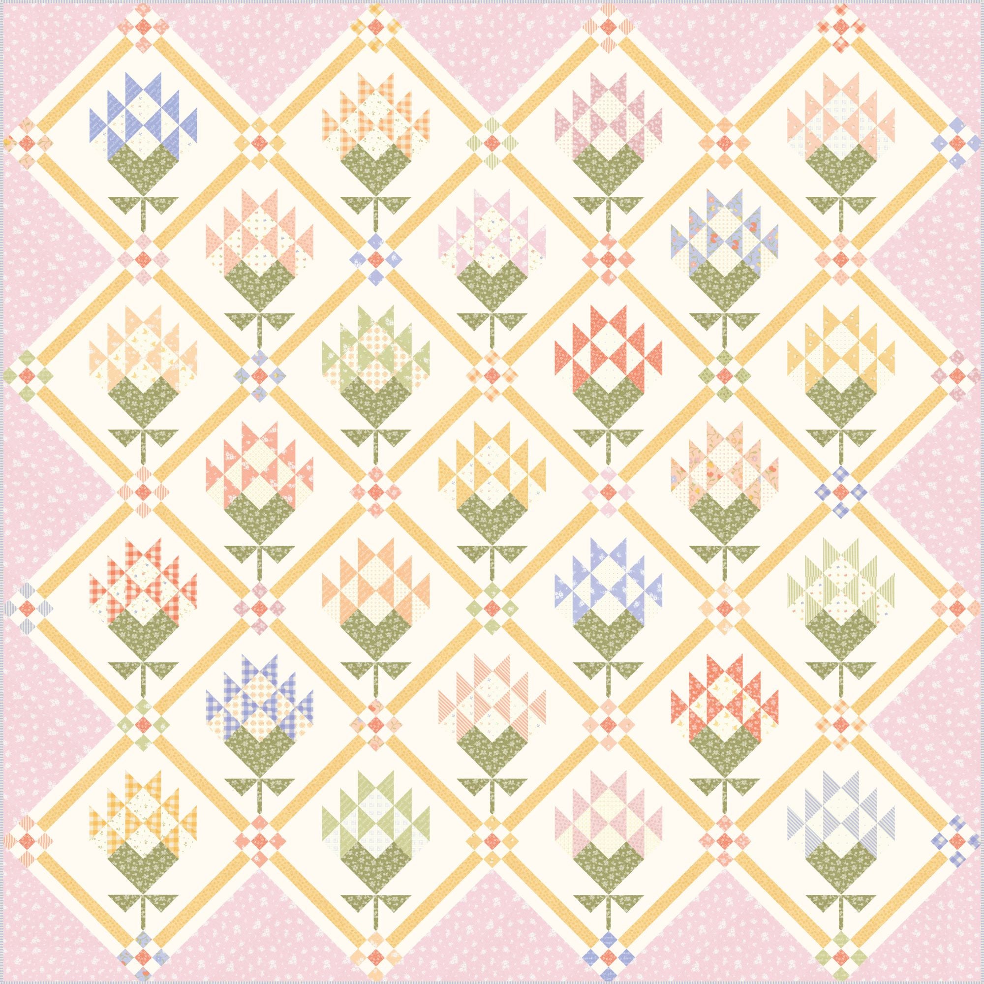 Mayflowers Quilt Kit Boxed With Pastel Prairie by My Sew Quilty Life for Moda Fabrics | KIT31780