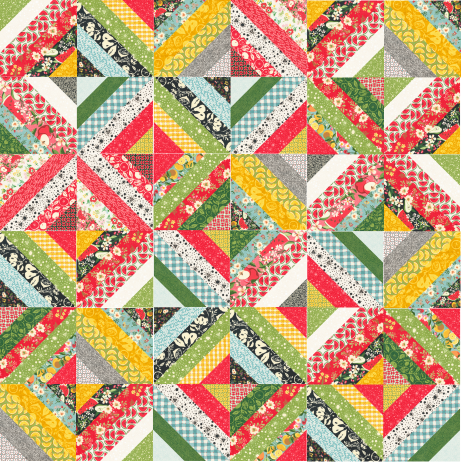 Fruity Fun Quilt Kit using Fruit Loop by BasicGrey for Moda Fabrics | 46 1/2" x 46 1/2" Custom Quilt Kit