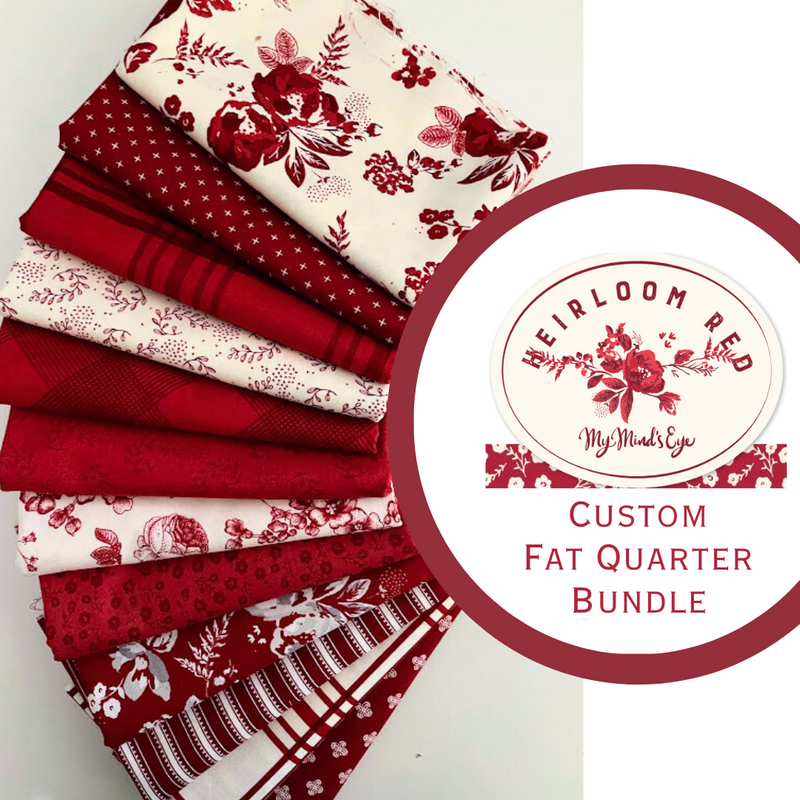 Heirloom Red Custom Fat Quarter Bundle by My Mind's Eye for Riley Blake Designs | 13 FQs