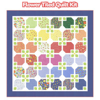 Flower Tiled Custom Quilt Kit With Fruit Salad by Corey Yoder of Coriander Quilts | Quilt Size 63” x 63
