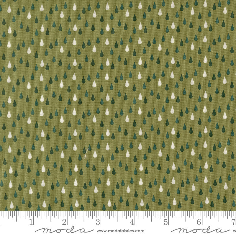 PRESALE Garden Glam Raindrop Grass Yardage by Lella Boutique for Moda Fabrics | 5274 16