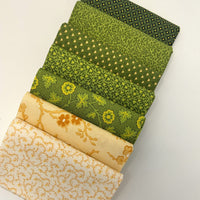 Sally's Stitches Custom Fat Quarter Bundle Green Honey by Betsy Chutchian for Moda Fabrics | 7 FQs | Curated Bundle