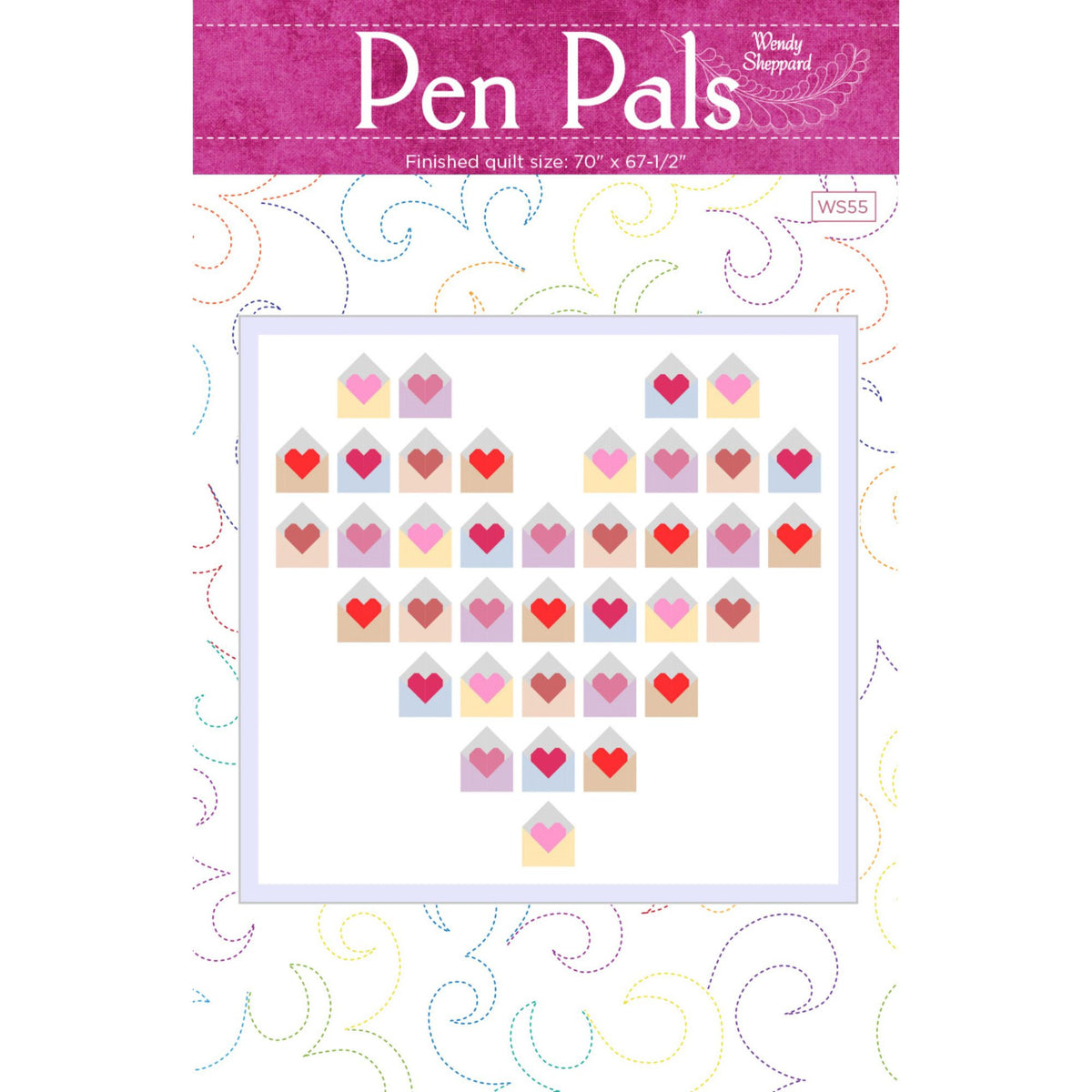 Pen Pals Quilt Pattern by Wendy Sheppard |  P180-PENPALS