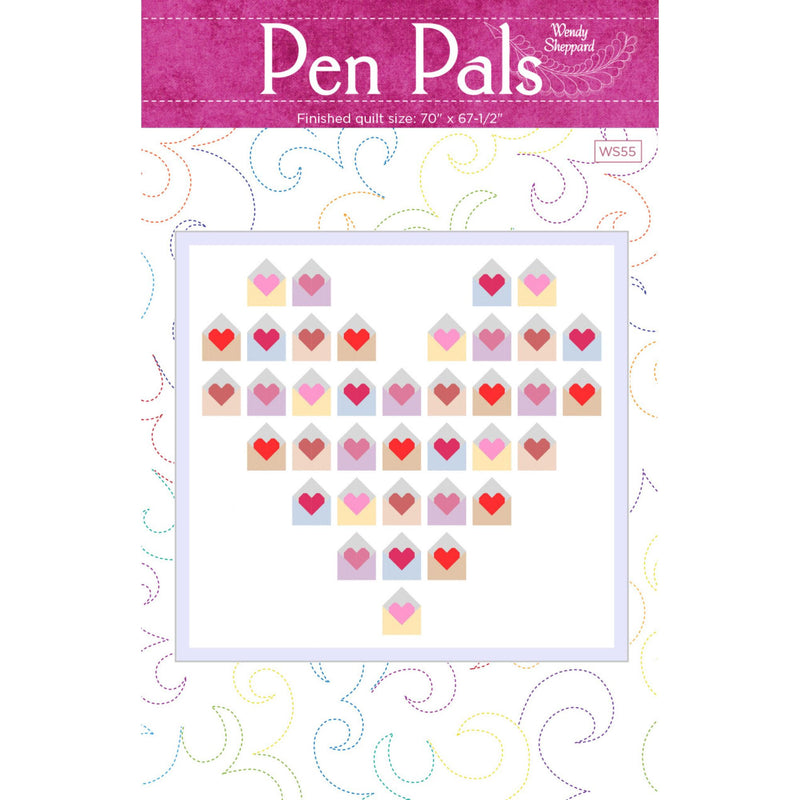 PRESALE Pen Pals Quilt Kit With Letters to Cupid by My Mind's Eye for Riley Blake Designs | 70" x 66 1/2"