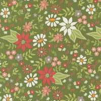 PRESALE Poinsettia and Pear Poinsettia Evergreen Yardage by Sherri & Chelsi for Moda Fabrics | 37710 14