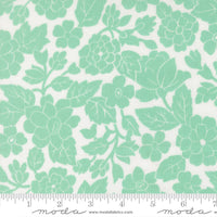 PRESALE Bloomsberry London Damask White Aqua Yardage by Camille Roskelley for Moda Fabrics | 55351 11