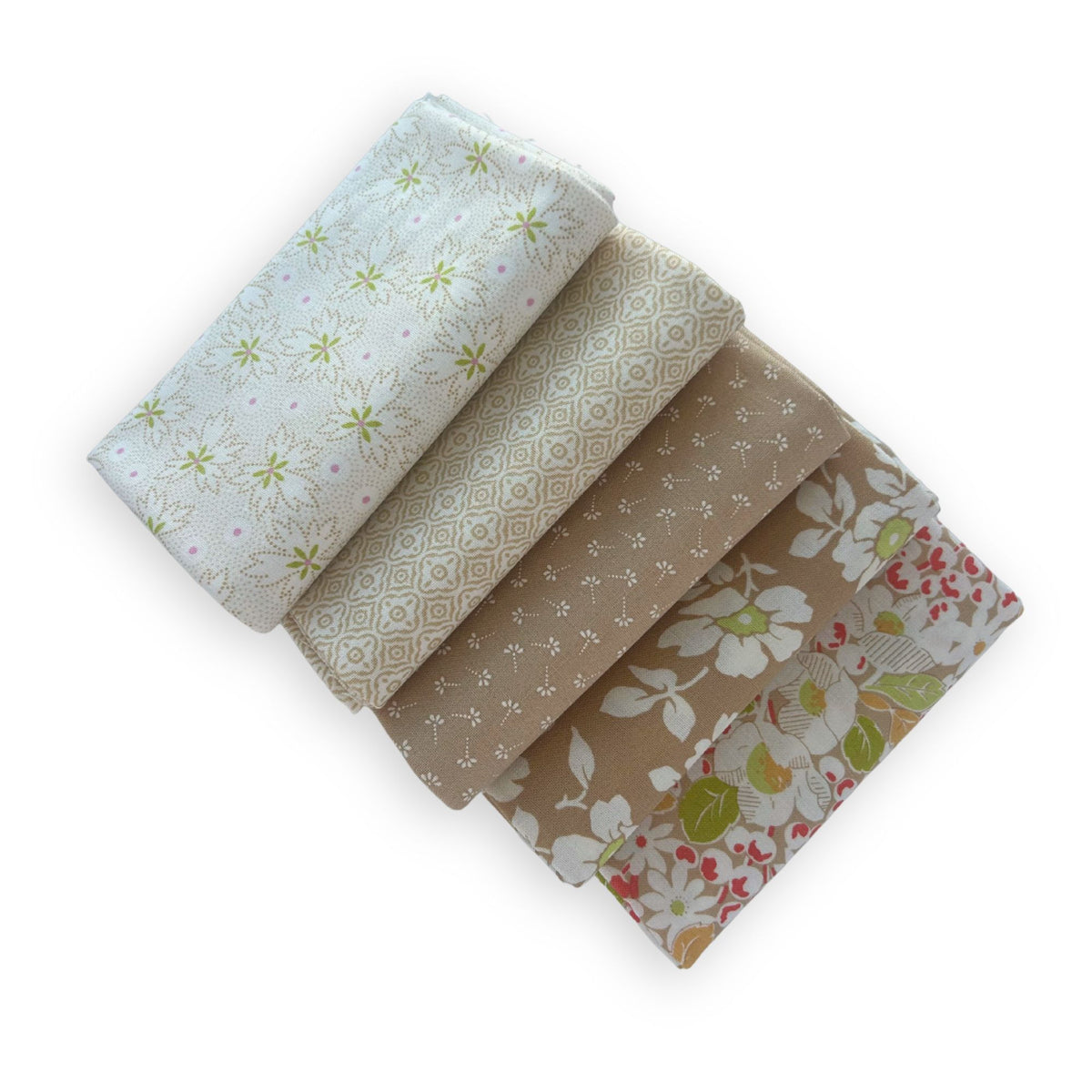 Fat Quarter Bundle Brown | Summers End Custom by Fig Tree & Co for Moda Fabrics | 5 FQs | Curated Bundle