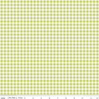 Picnic Florals Green Gingham Yardage by My Mind's Eye for Riley Blake Designs | C14614 GREEN