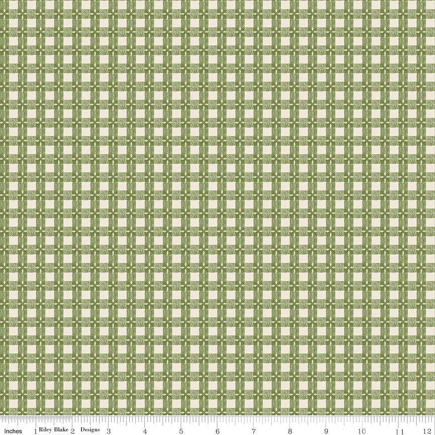 PRESALE Baked With Love Tablecloth Olive Yardage by Lori Holt of Bee in My Bonnet | C17795-OLIVE