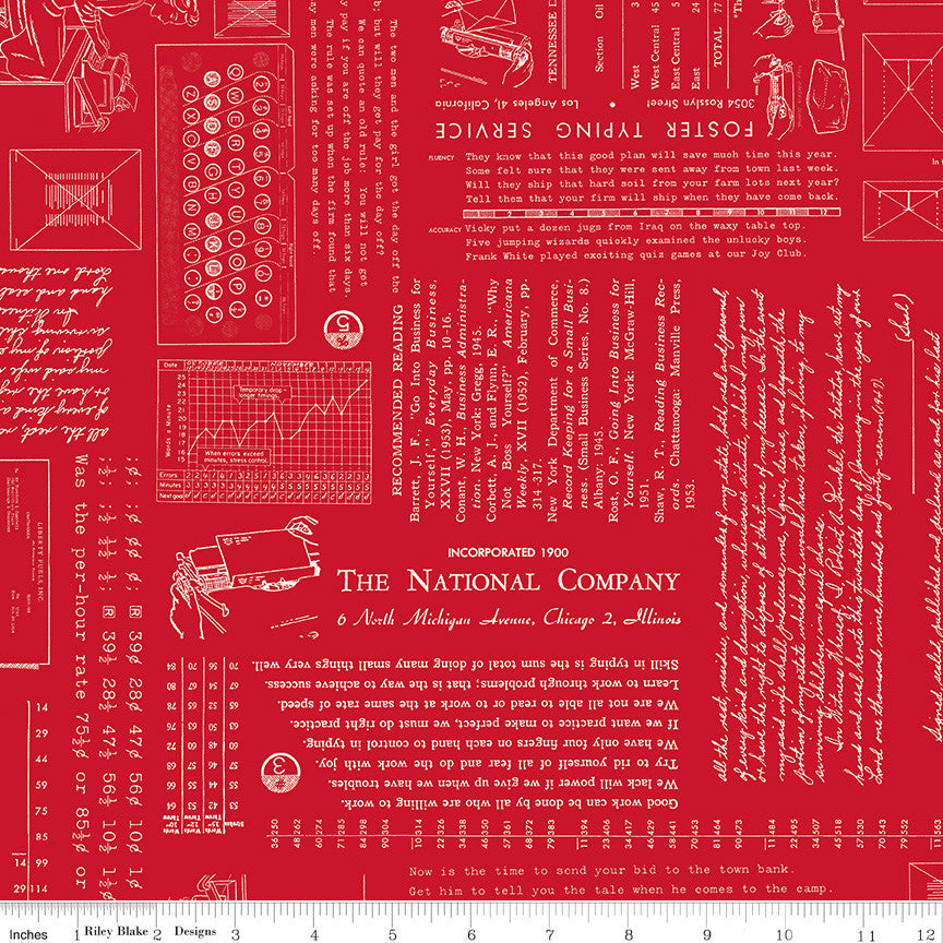TYPE/ography Schoolhouse Yardage by Lori Holt of Bee in My Bonnet for Riley Blake Designs | C16850-SCHOOLHOUSE
