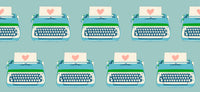 Best Day Ever Typewriters Turquoise Yardage by Melody Miller for Ruby Star Society | RS0104 15