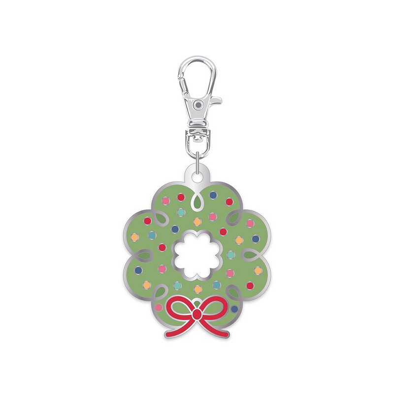 Lori Holt Enamel Happy Charm Wreath Charm Lori Holt of Bee in my Bonnet | ST-36029