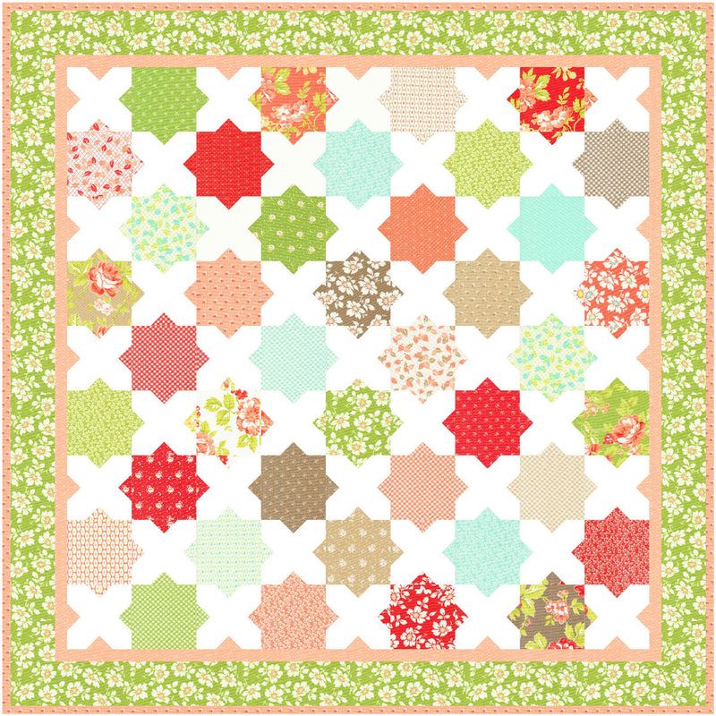Mosaic Quilt Kit using Jelly and Jam Yardage by Fig Tree for Moda Fabrics | 62 1/2" x 62 1/2"
