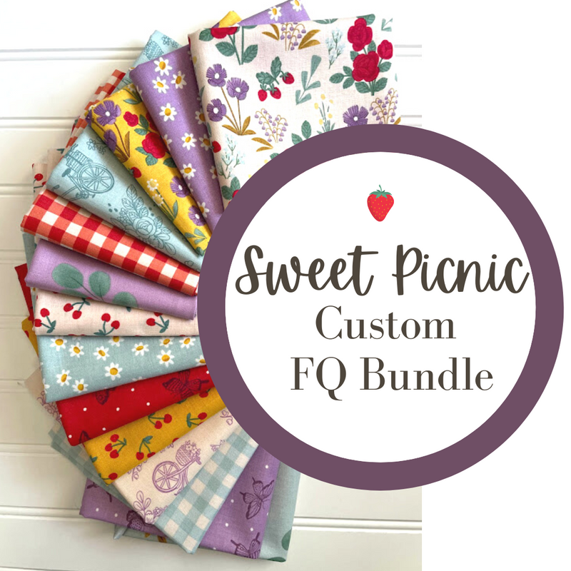 SALE! Sweet Picnic Custom Fat Quarter Bundle | Custom Bundle | 14 FQs | Flower Fabric