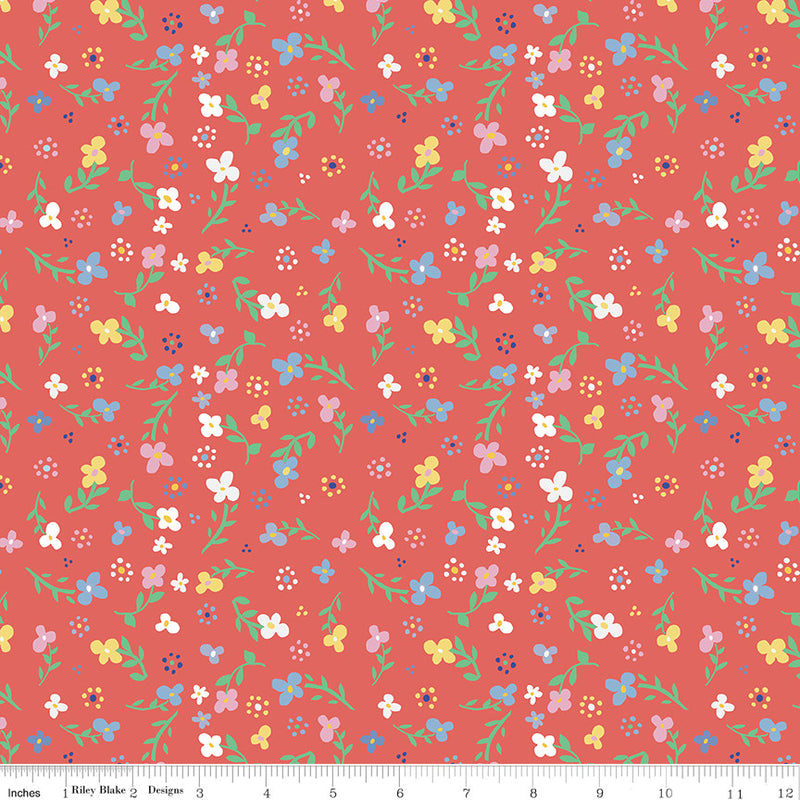 Always in Season Small Floral Red Yardage by American Jane for Riley Blake Designs | C15101-RED