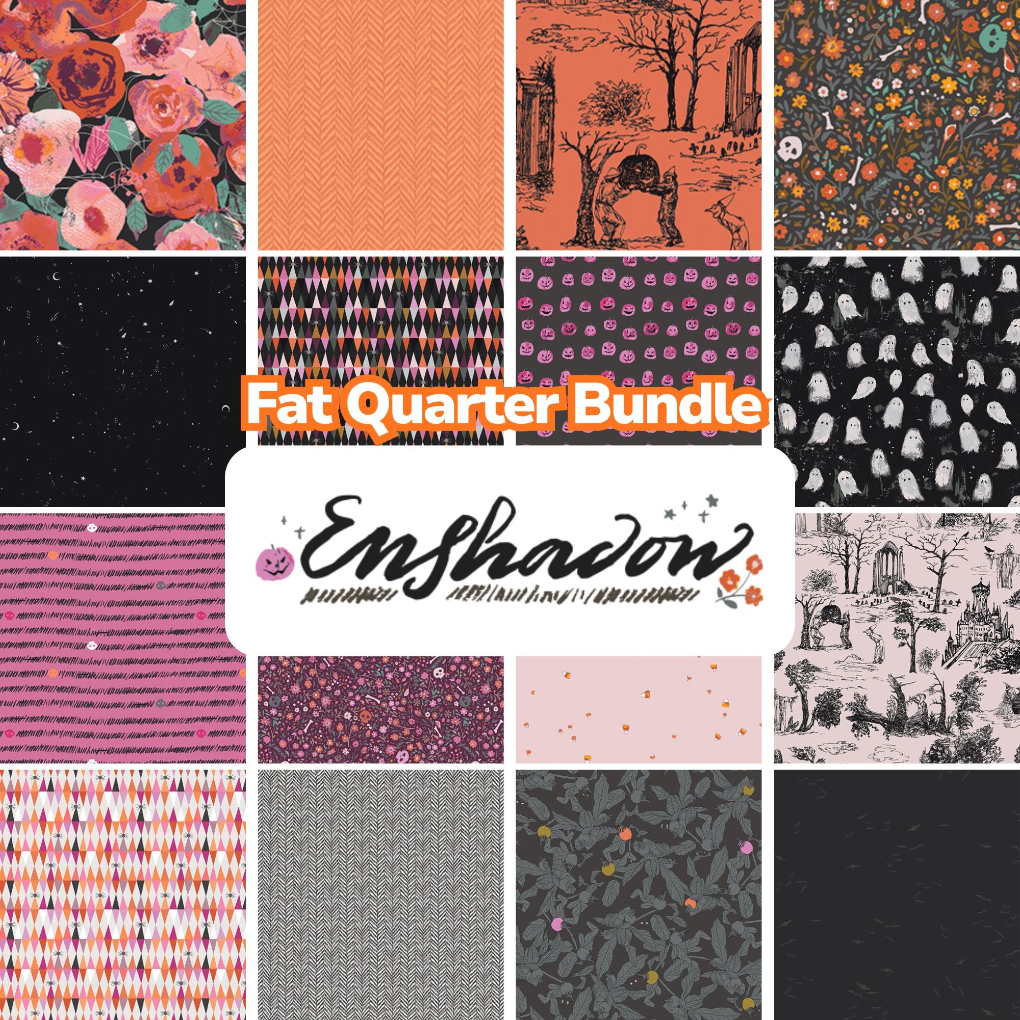 Enshadow Custom Fat Quarter Bundle by Katarina Roccella for Art Gallery Fabrics | 16 FQs | Curated Bundle