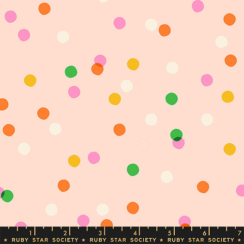 Sparkle Mart Spritz Peach Blossom Yardage by Melody Miller for Ruby Star Society | RS0123 15