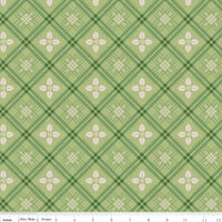 Wide Back Home Town Holiday Holly Raindrop Yardage by Lori Holt | Wide Quilt Backing Fabric | WB14927-LETTUCE