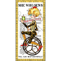PRESALE She Who Sews–The Maker Machine Made Wall Panel by J. Wecker Frisch for Riley Blake Designs | Panel size 24" x 54" | PD18521-PANEL