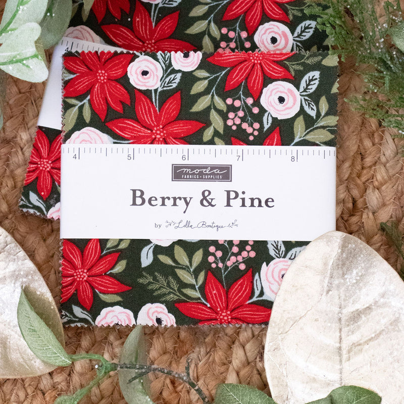 PRESALE Berry And Pine Charm Pack 5" by Lella Boutique for Moda Fabrics | 42 Precut 5" Squares | 5240PP